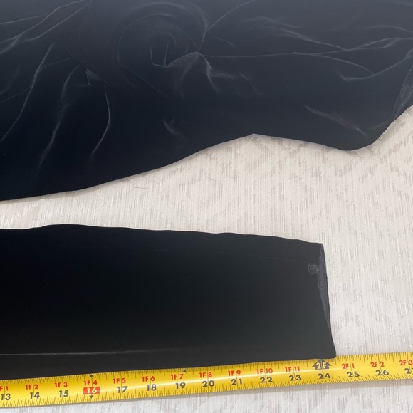 Eileen Fisher Black Velvet Long Sleeve Dress Rayon Silk Blend Size M - Picture 7 of 7